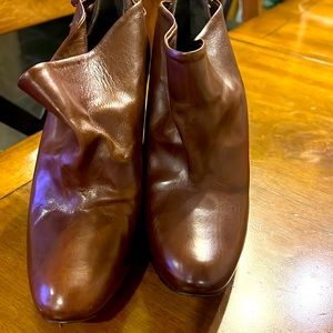 NWT | Vera Wang Lavender High Heel Ankle Booties “Paley” Brown Leather Size 7 |